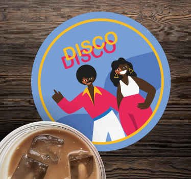 Dans 80 -tals disco man fler glasunderlägg - Tenstickers