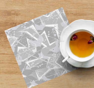 Bases para copos vintage Gráficos finos cinza dos anos 80 - TenStickers