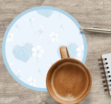 Texture coasters floral print surface - TenStickers