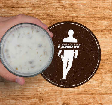 Han marrom padrão de colagem mais bases para copos - TenStickers