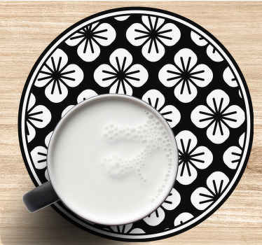 černá a bílá růže design vintage dráha - TenStickers