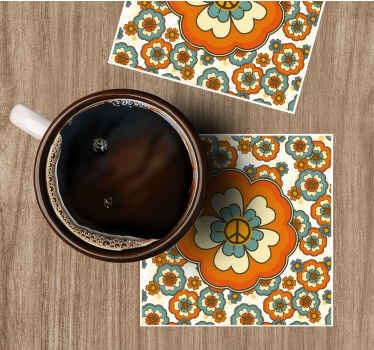 Narancsvirág béke szimbólum vintage alátét - TenStickers