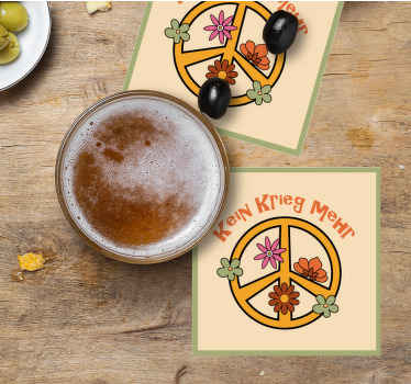 Untersetzer Vintage Kein krieg mehr - TenStickers