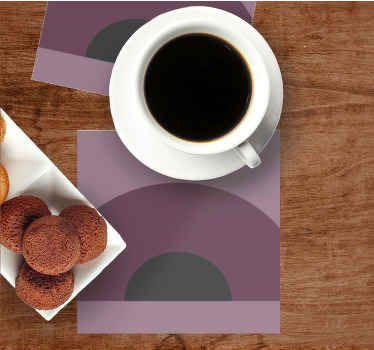 Sötét geometriai ívek modern alátét - TenStickers