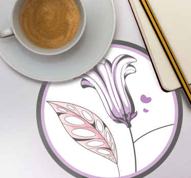 Lila elegáns tulipán minta több alátét - TenStickers