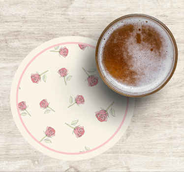 Romantiškas rožių rašto vintažinis padėkliukas - „Tenstickers“