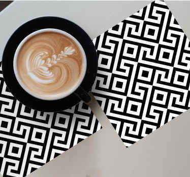 černobílá složitá moderní dráha - TenStickers