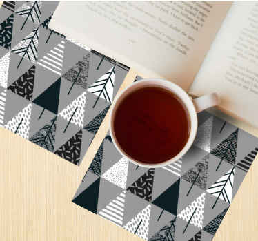 Minimalist ağaçlar İskandinav tarzı modern coaster - TenStickers