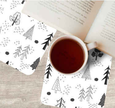 Bílé minimalistické stromy severská moderní dráha - TenStickers