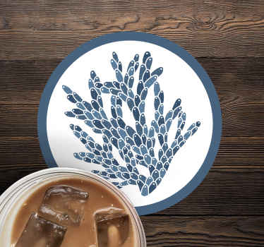 Nowoczesna podkładka pod kubek Nowoczesne korale w stylu hampton - TenStickers