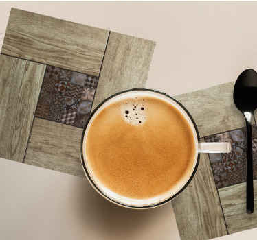 Fa csempe hatás textúra alátét - TenStickers