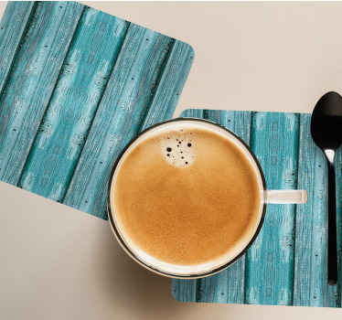 Kék fahatású textúra alátét - TenStickers