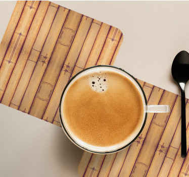 Bambu puu tekstuuri vaikutus tekstuuri lasinalunen - Tenstickers