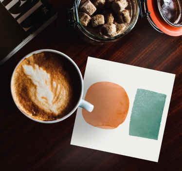 Dot and square minimalist design modern coaster - TenStickers