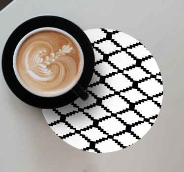 Dessous de verre moderne Filet noir diamant - TenStickers