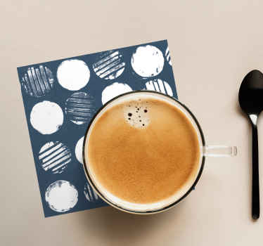 Posavasos moderno Círculo mancha blanca diseño nórdico - TenVinilo