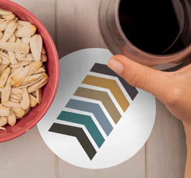 Toprak renkleri ok nordic tasarım modern coaster - TenStickers