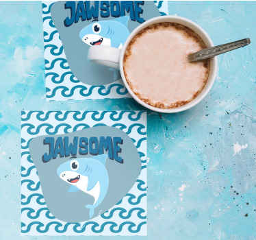 Gražaus dizaino jūros būtybių modernūs padėkliukai - „Tenstickers“