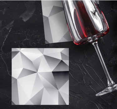 은색 우주 기하학 무늬 질감 코스터 - TenStickers