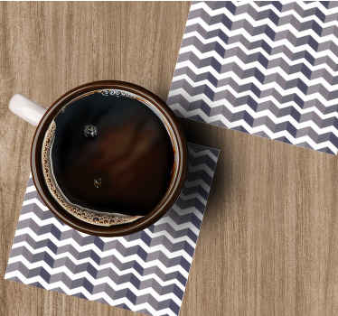 Posavasos motivo de chevron - TenVinilo