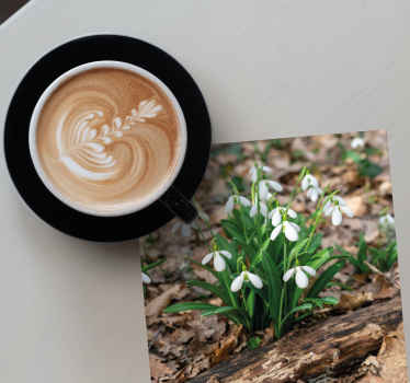 Campanillas de invierno diseño del paisaje forestal más posavasos - TenVinilo