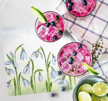 Gyönyörű hóvirág virág design több alátétek - TenStickers