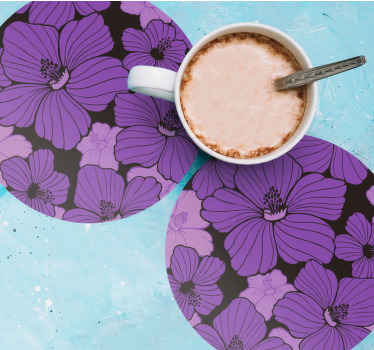 Vackra lila krokus landskap fler glasunderlägg - Tenstickers