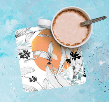 Glamur stil cvetlična abstrakcija sodobna podstavka - TenStickers