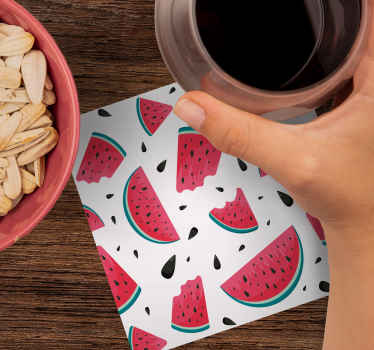 Posavasos moderno Patrón de sandía fresca - TenVinilo