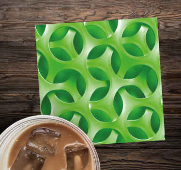 Green abstract  texture coaster - TenStickers