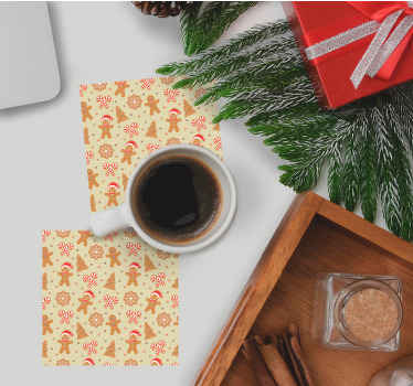 Zencefilli kurabiye noel baba desen altlığı - TenStickers