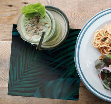 Skov blade og planter tekstur coaster - TenStickers