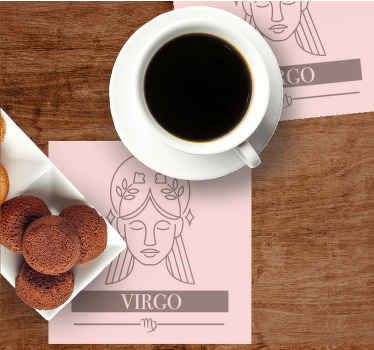 Devica roza karta zodiak moderna podstavka - TenStickers