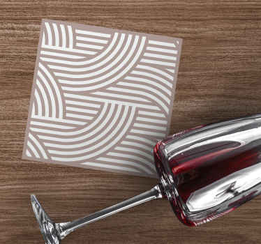 Earth color geometric boho pattern coasters - TenStickers