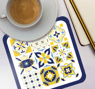 Untersetzer Fliese Blauer portugiesischer stil - TenStickers