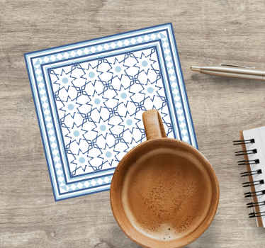 Bases para copos de azulejos Padrão de estrelas azuis - TenStickers