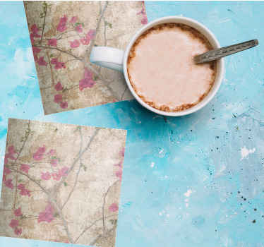 Vintage stil vedbend vintage coaster - TenStickers