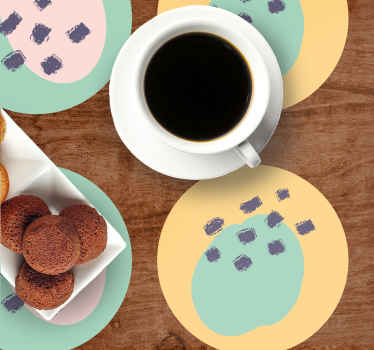 Pastell väggkonst bildar fler glasunderlägg - Tenstickers