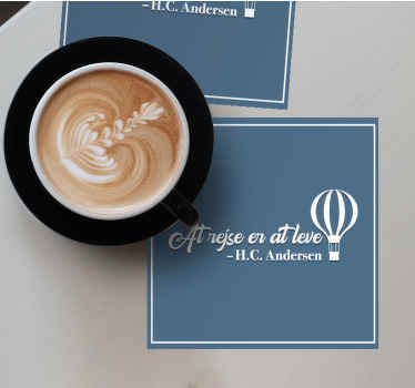 Hc andersen at rejse er at leve citat coastere - TenStickers