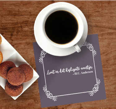 Hc andersen livet er et eventyr citat coastere - TenStickers