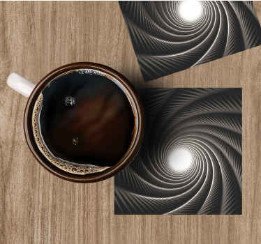 Moderni geometrinen 3d-spiraaliefekti modernit lasinaluset - Tenstickers