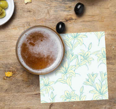 Untersetzer mit floraler muster-eleganz - TenStickers