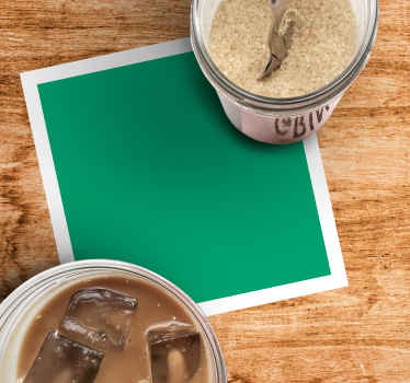 Mint colors modern coaster - TenStickers