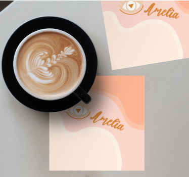 Personalisierte untersetzer mit sanften kurven - TenStickers