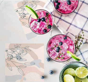 "boho" floral εικονογράφηση μοντέρνο σουβέρ - TenStickers