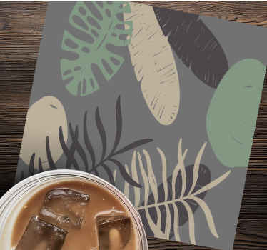"Boho" style jungle modern coaster - TenStickers
