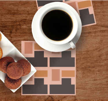 Untersetzer geometrische blockanordnung - TenStickers