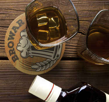 Podkładka pod piwo Pieczęć browar - TenStickers