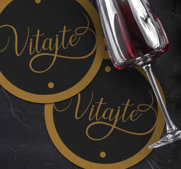 Podtácky pod pohár Vitajte - Tenstickers