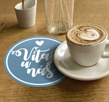 Podtácky pod pohár vitajte u nás - Tenstickers